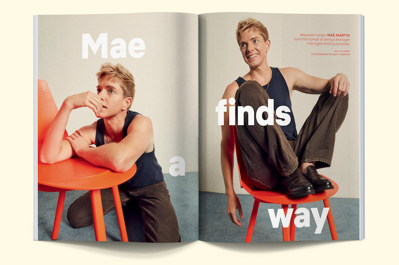 Spread featuring Mae Martin