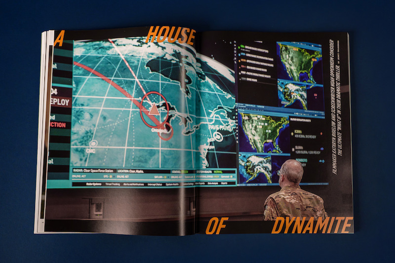 Spread from Tudum Magazine - A House of Dynamite Feature