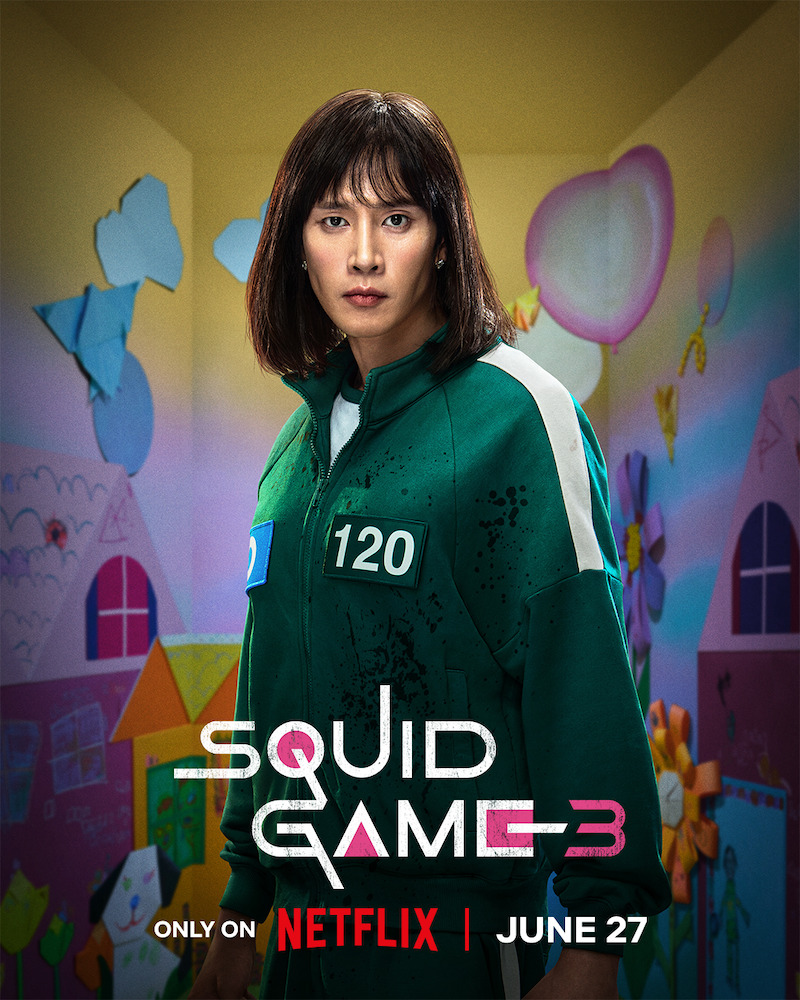 Character key art of Park Sung-hoon as Hyun-ju for 'Squid Game' Season 3.