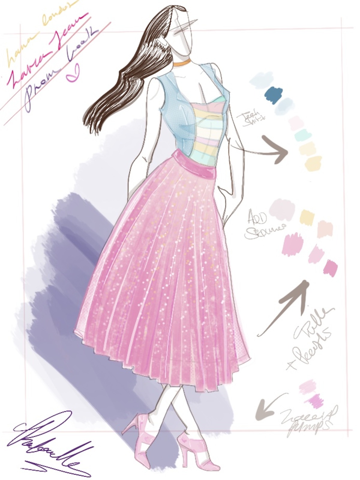 ‘To All the Boys I’ve Loved Before’ costume sketch.