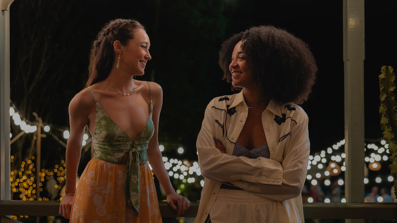 Alycia Debnam-Carey as Milla and Aisha Dee as Chanelle in 'Apple Cider Vinegar'