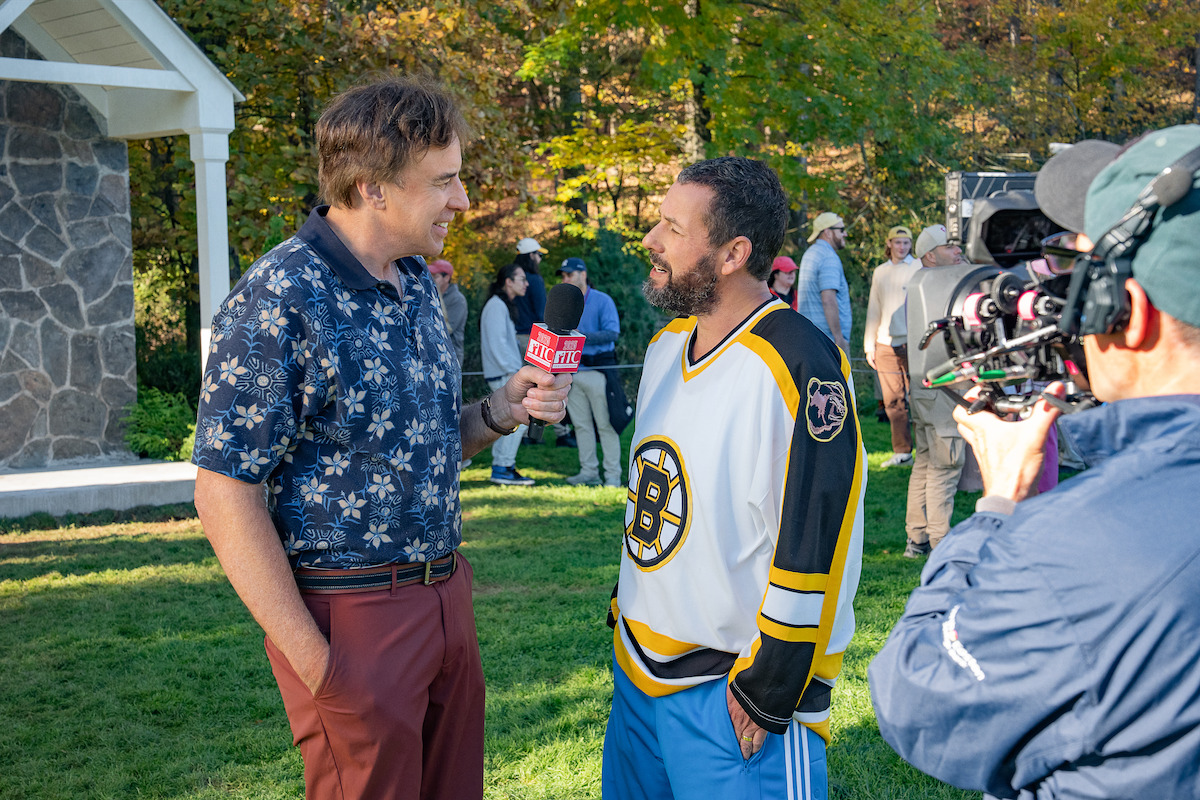 Kevin Nealon as Gary Potter and Adam Sandler as Happy Gilmore in ‘Happy Gilmore 2’