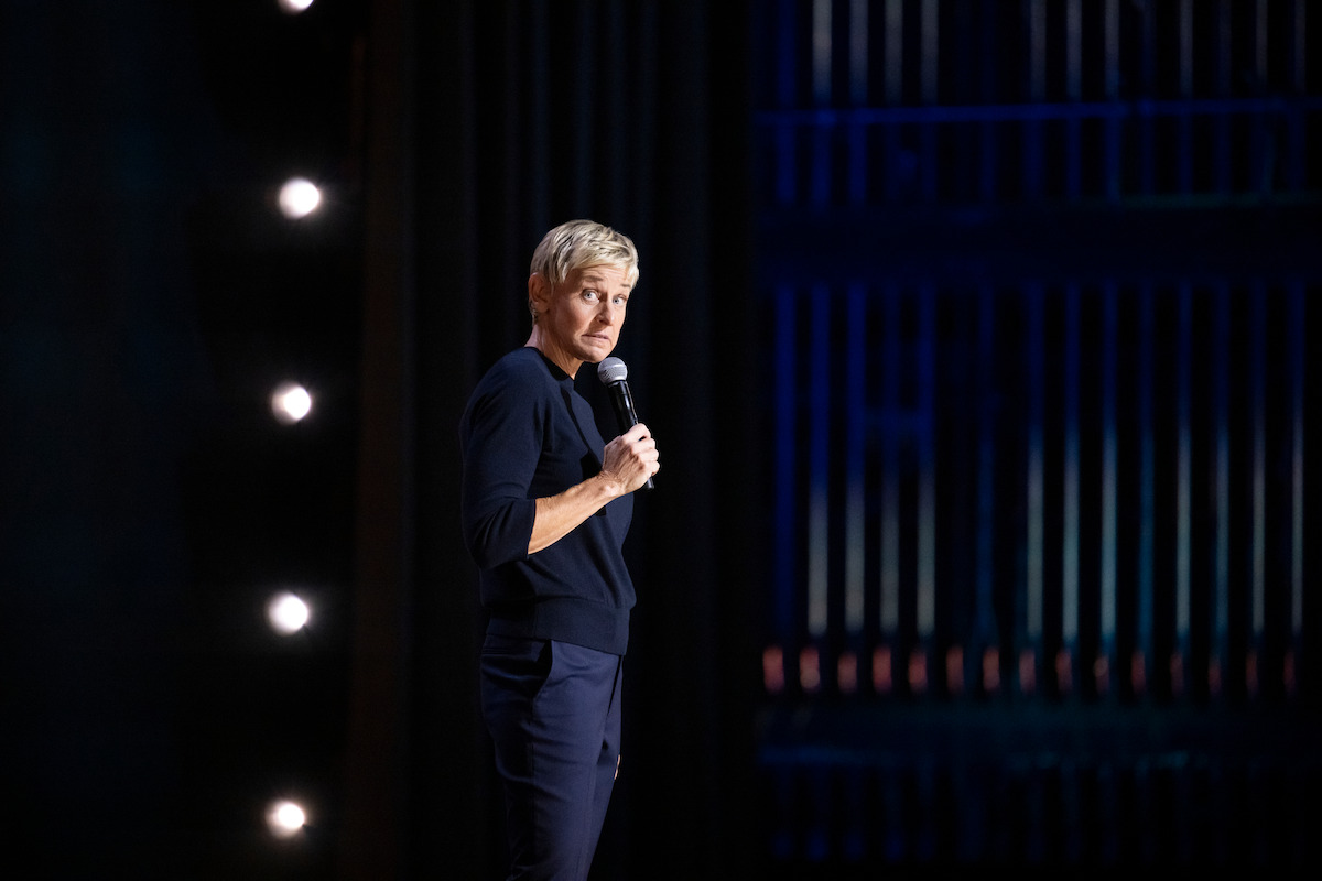 Ellen on stage.