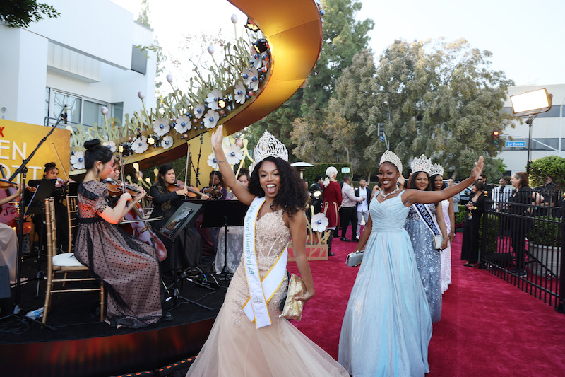 Miss Xavier University of Louisiana 2022-23, Nina Giddens, poses on the Queen Charlotte red carpet