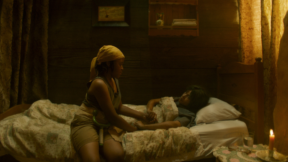 Kevin Saula as Young Usopp and Chanté Grainger as Banchina in ‘ONE PIECE’