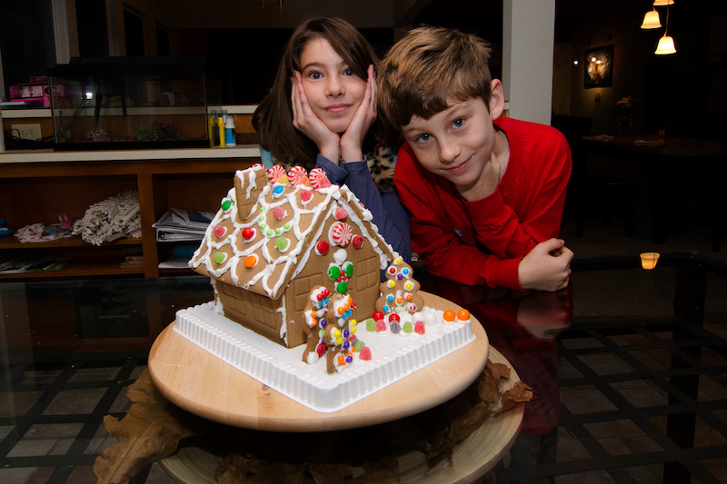 Amina and Belel in 2013, celebrating the holidays. 