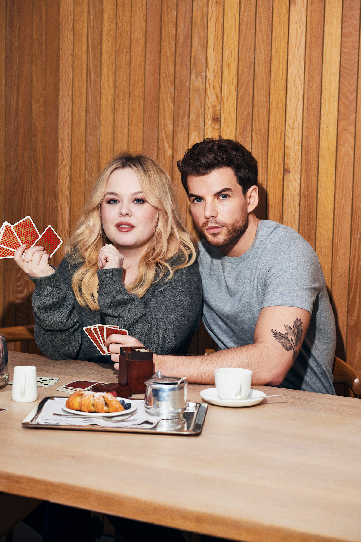 (L-R) Nicola Coughlan and Luke Newton