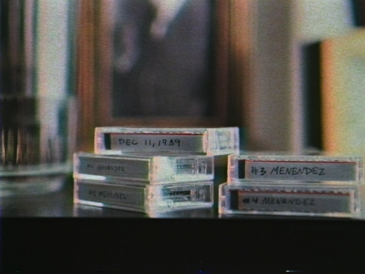 A pile of interview cassettes from ‘The Menendez Brothers’