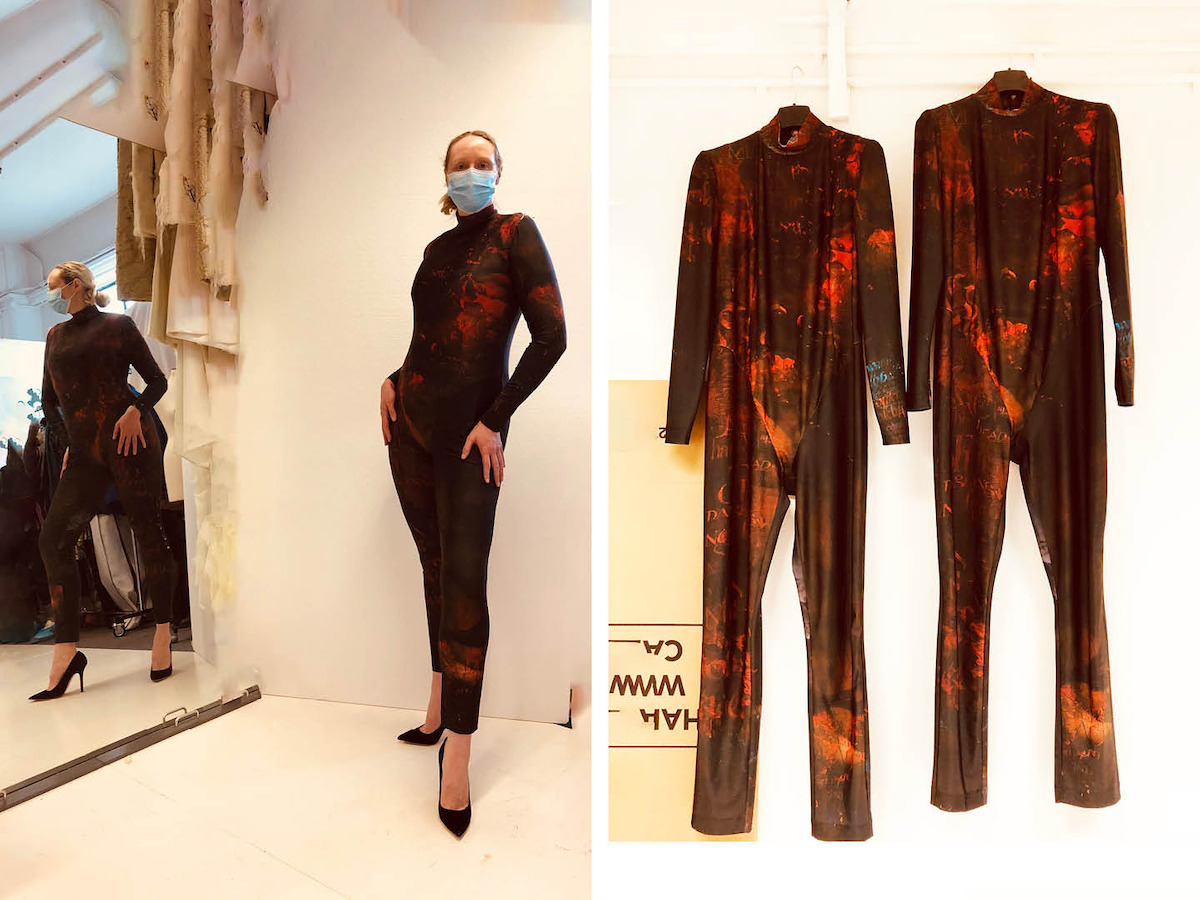 Behind the Scenes PHOTO OF GWEN IN DAVE MCKEAN SUIT