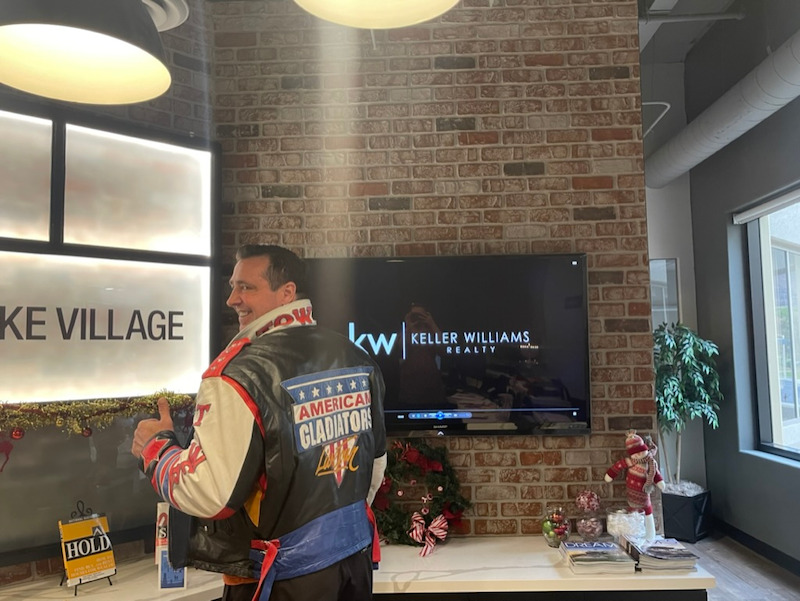Steve “Tower” Henneberry in a recent photo wearing his gladiator jacket. “Thirty years later and it still fits,” Henneberry says.