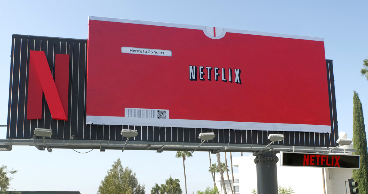 Netflix envelope Sunset marquee