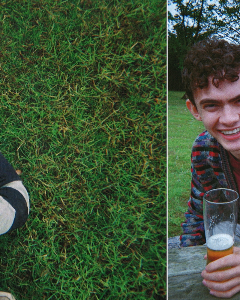 Split view of two disposable camera photos