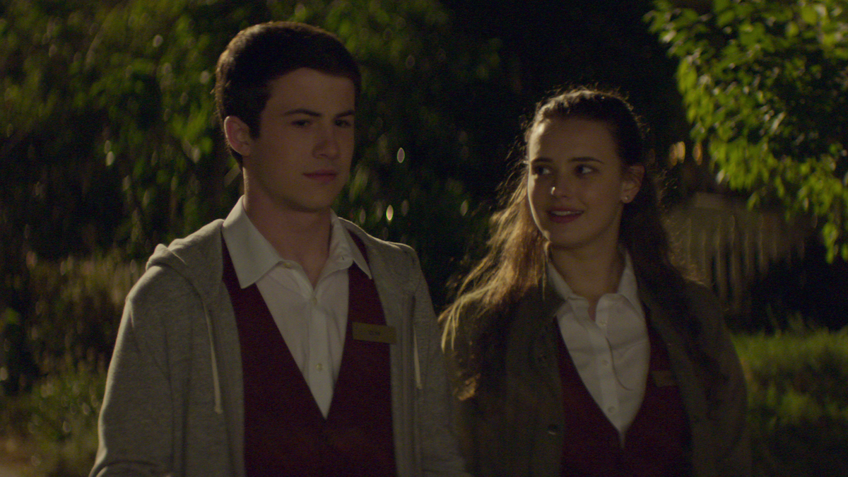 Dylan Minnette as Clay Jensen and Katherine Langford Hannah Baker in '13 Reasons Why.' 