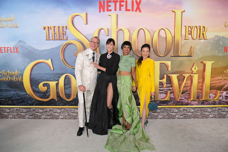 From left: Director Paul Feig, Charlize Theron, Kerry Washington and Michelle Yeoh