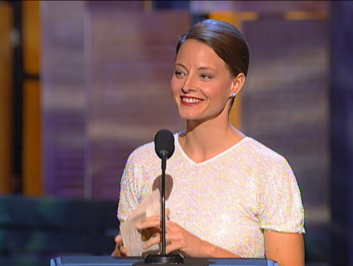Jodie Foster presenting at the second annual Screen Actors Guild Awards.