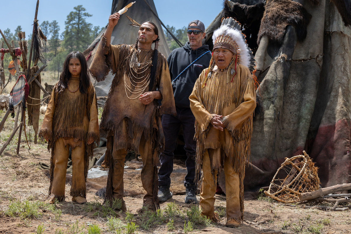 Director/executive producer Peter Berg behind the scenes of ‘American Primeval’