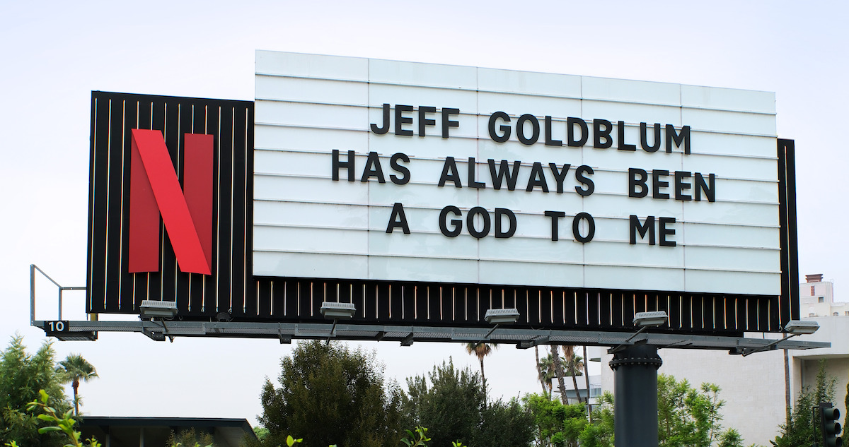 KAOS Sunset Blvd Marquee - ‘Jeff Goldblum has always been a god to me.’
