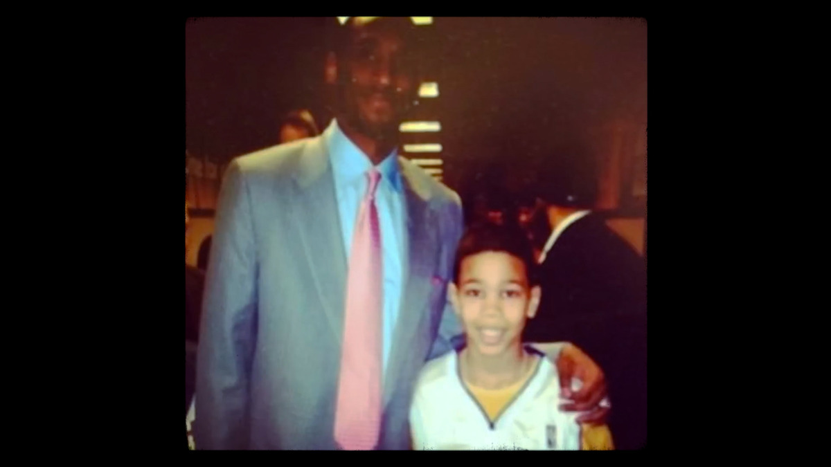 Kobe Bryant and a young Jayson Tatum