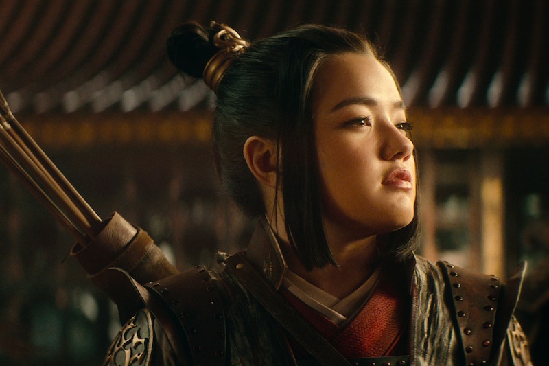 Elizabeth Yu as Azula wears fire nation attire in season 1 of Avatar: The Last Airbender.