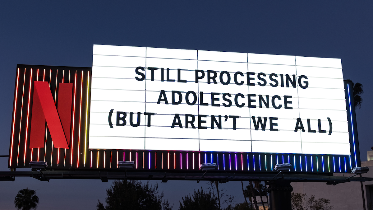 Adolescence Sunset Marquee ‘Still processing Adolescence (but aren’t we all?)’
