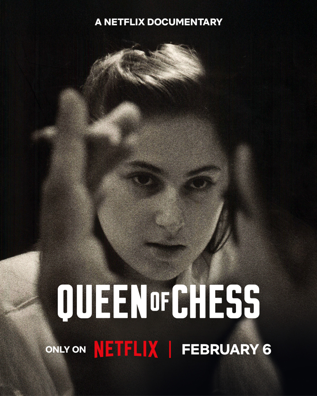 Queen of Chess key art ‘Only on Netflix | February 6’