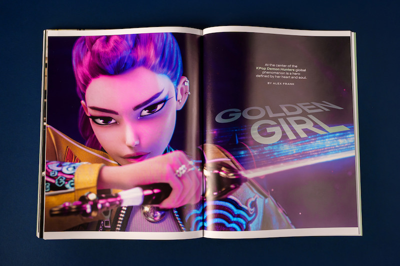 Spread from Tudum Magazine - KPop Demon Hunters Feature
