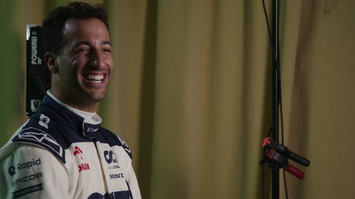 Daniel Ricciardo smiles.