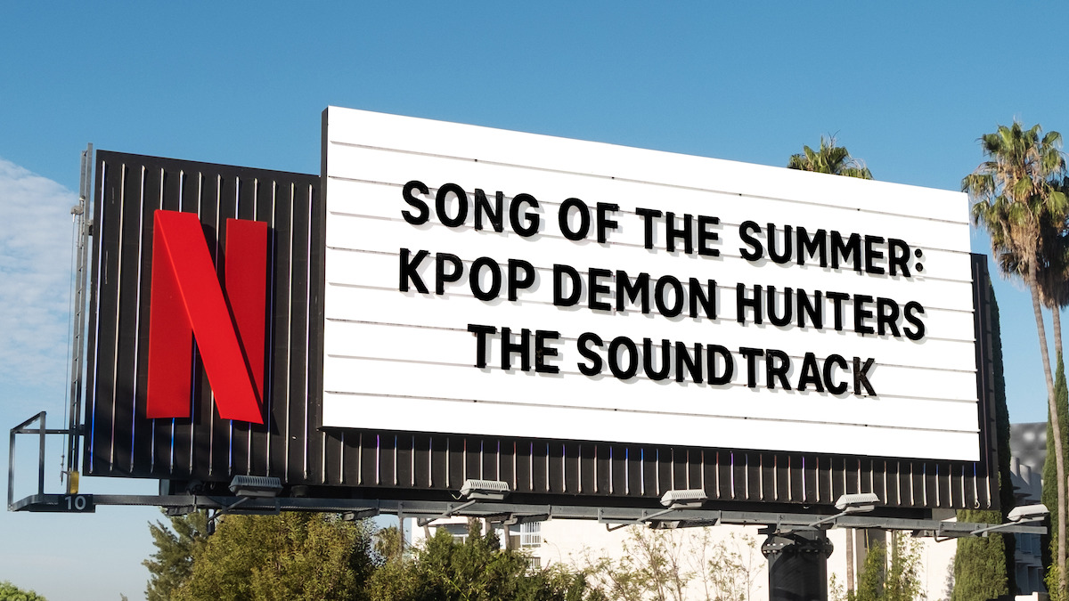 K-Pop Demon Hunters Sunset Blvd Billboard ‘Song of the Summer: KPop Demon Hunteres The Soundtrack’