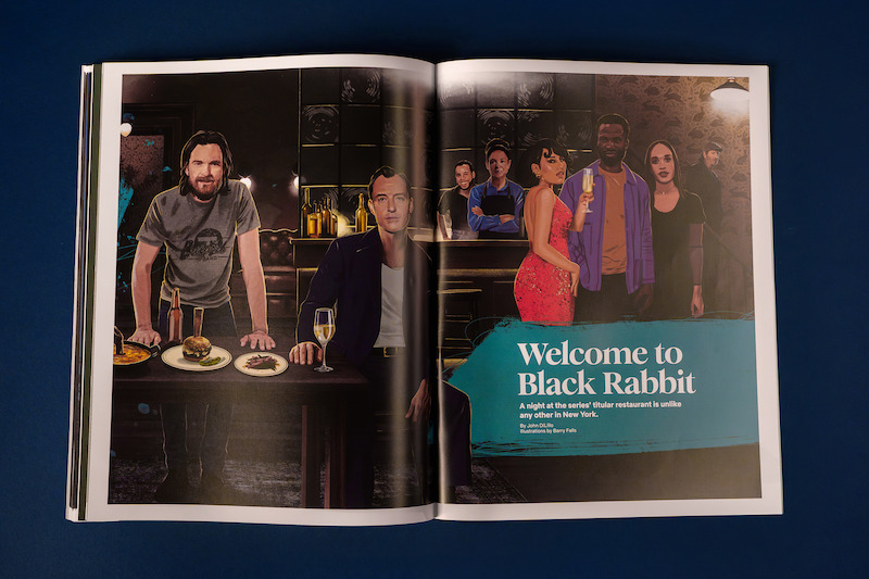 Spread from Tudum Magazine - Black Rabbit Dream Dinner Party Feature
