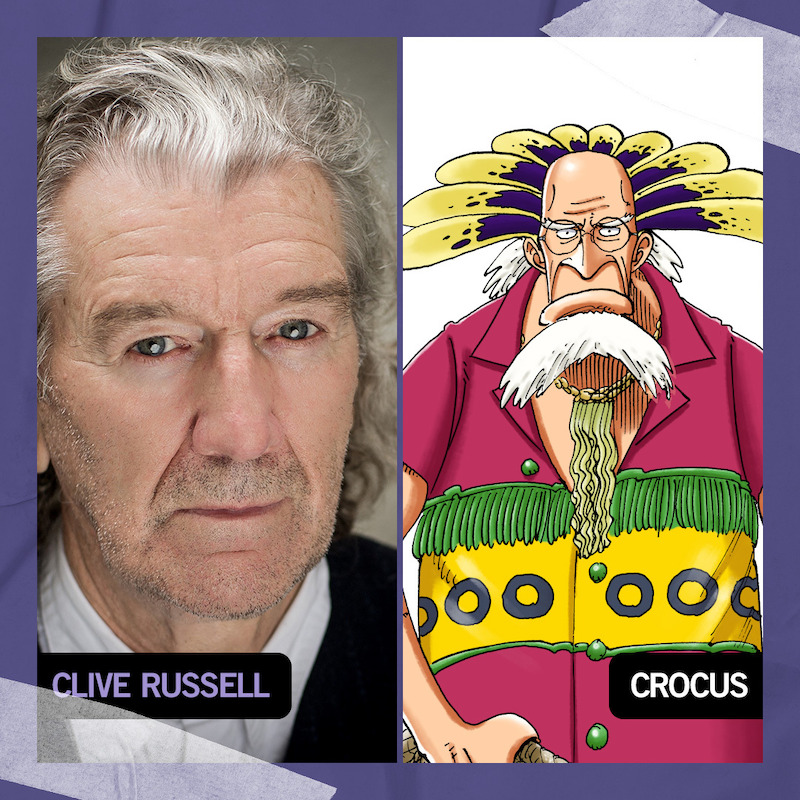 Clive Russell (Game of Thrones) as Crocus in ‘One Piece’ Season 2.