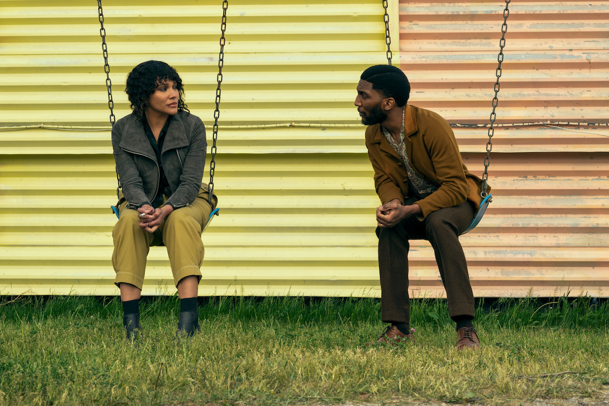 Photo of characters on swings