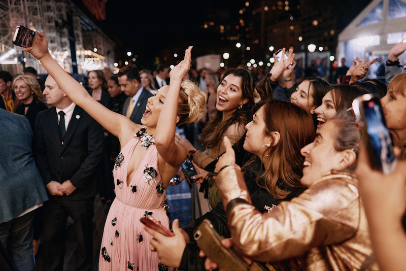 Millie Bobby Brown with fans.