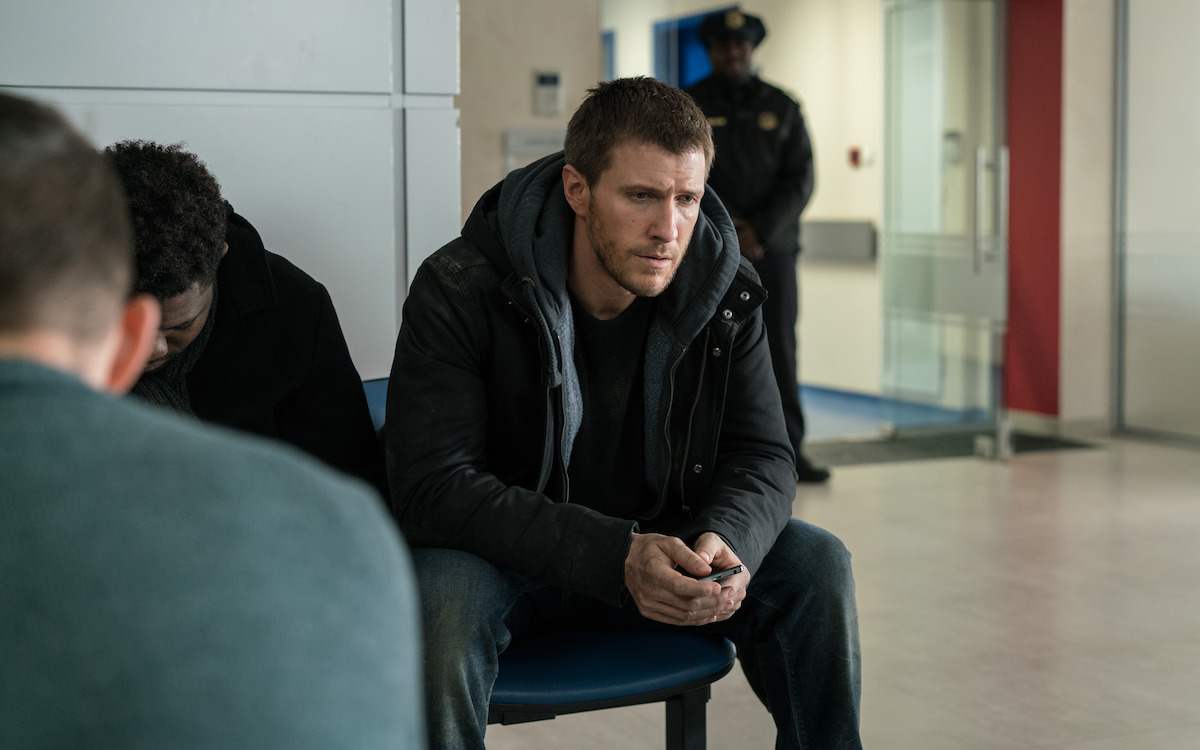 Patrick Heusinger as Special Agent Nick Durand sits in a hospital waiting room in ‘Absentia.’