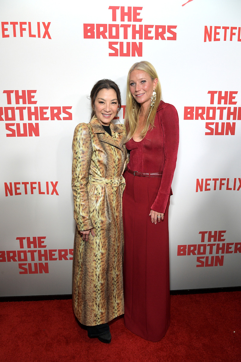 Michelle Yeoh and Gwyneth Paltrow smile together at Netflix's 'The Brothers Sun' Los Angeles Premiere at Netflix Tudum Theater 