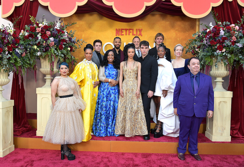 The cast and crew of Queen Charlotte.
