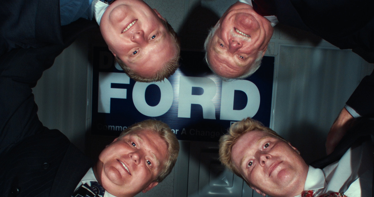 Protestors holding signs