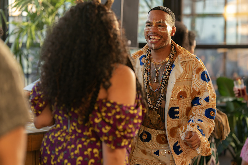 Michelle Buteau as Mavis and Anderson .Paak as himself in 'Survival of the Thickest' Season 2.