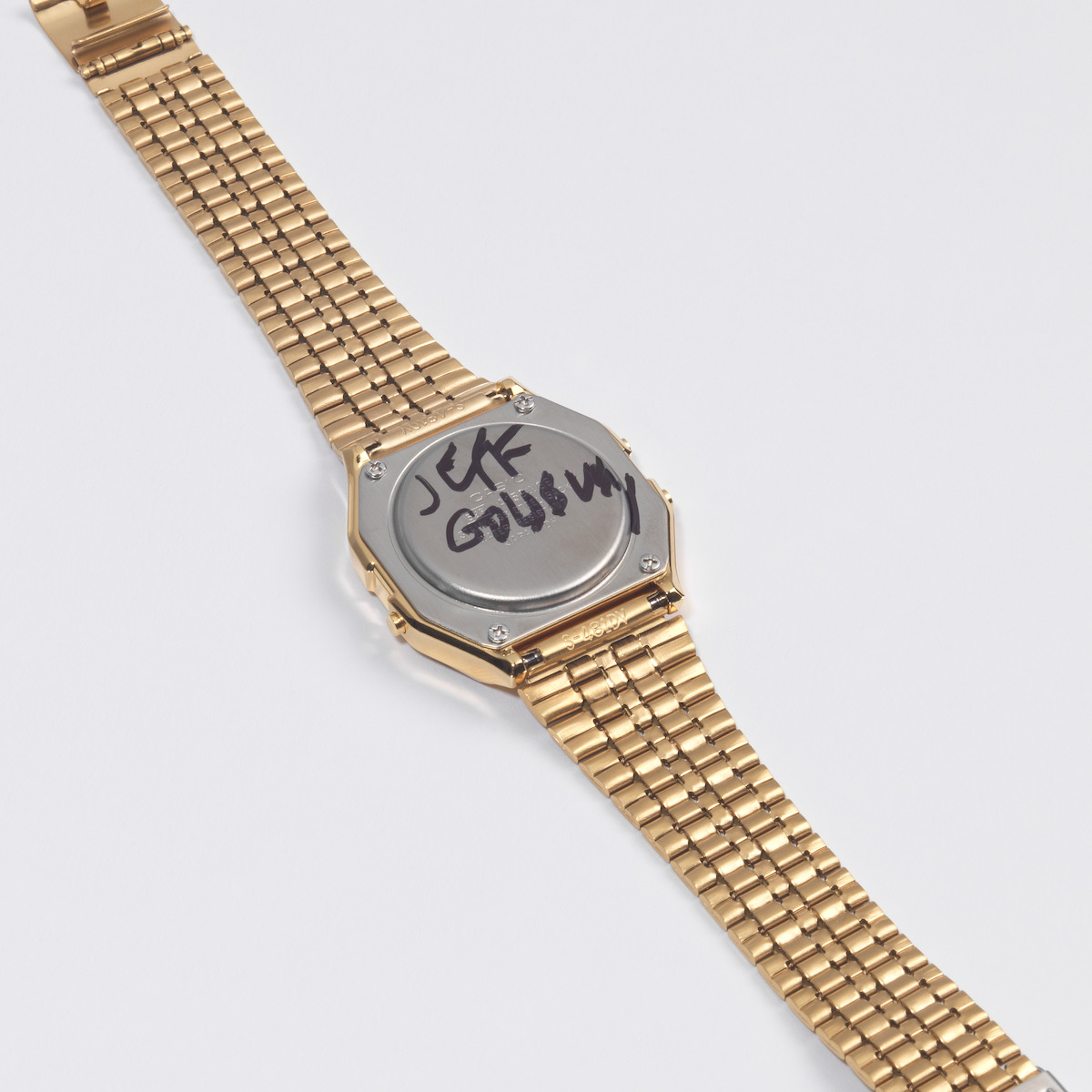 A Casio watch replica signed by Jeff Goldblum from Season 1 of ‘Kaos’