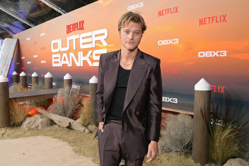 Rudy Pankow at the Outer Banks Season 3 Red Carpet Premiere.