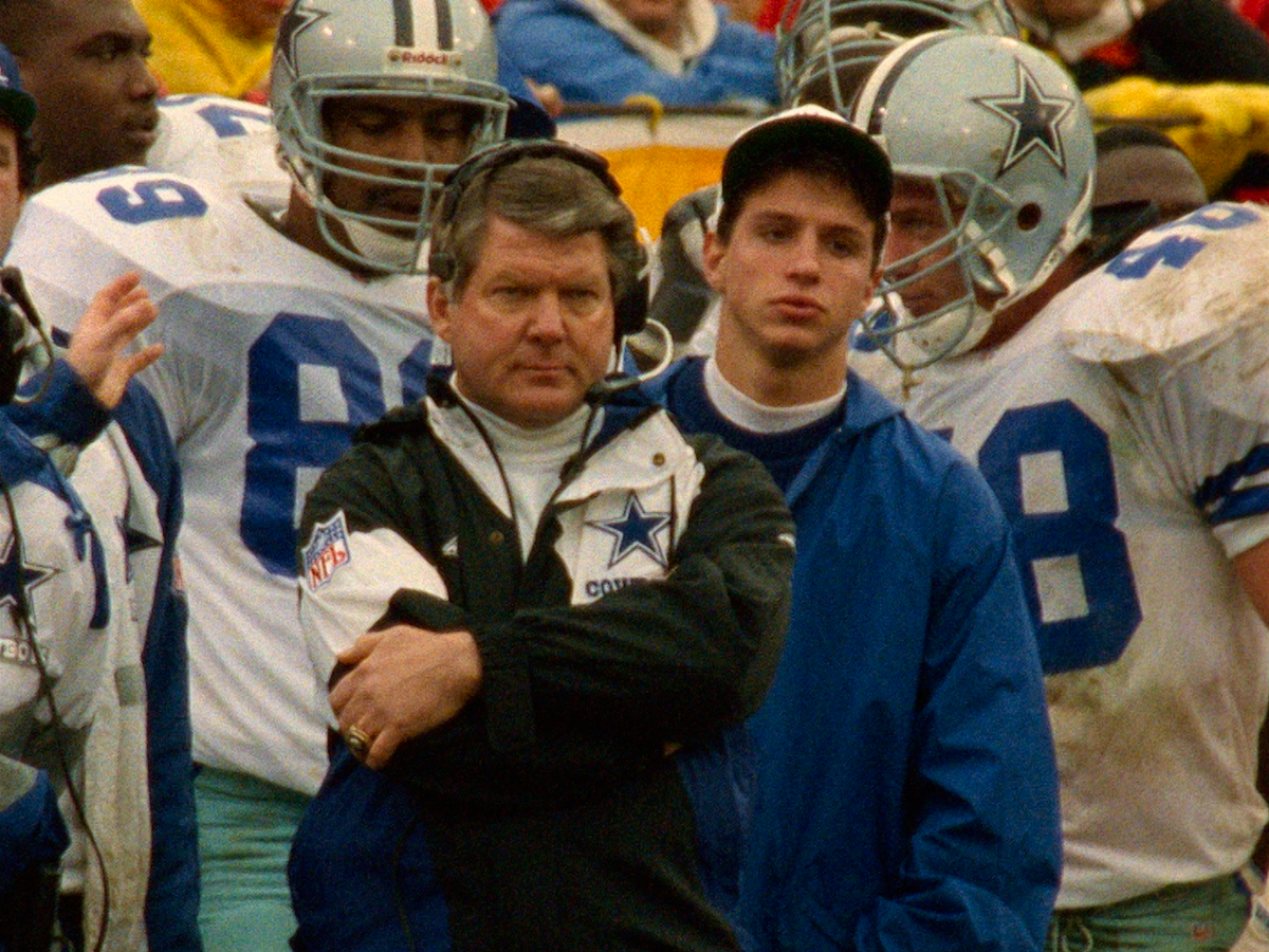 Jimmy Johnson during a Cowboys game.