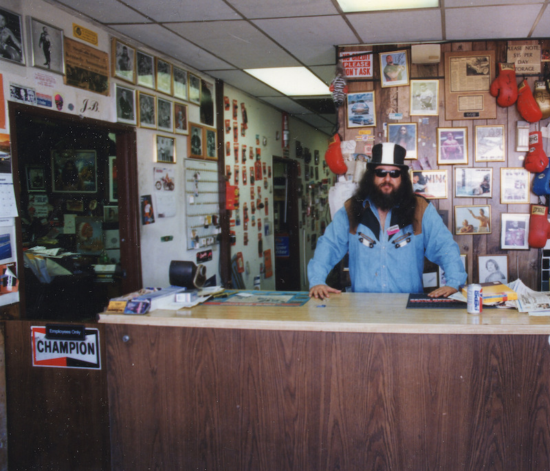 Buffalo Jim at his auto shop, located next door to the Crazy Horse Too gentleman’s club.  - ‘Unsolved Mysteries’ Volume 3 Bonus Material - Photos of Buffalo Jim 