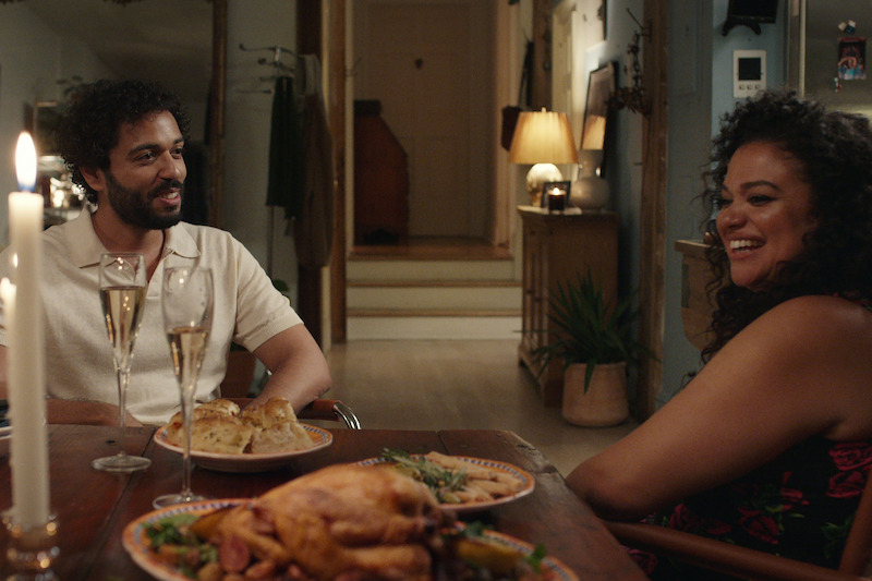 Marouane Zotti as Luca and Michelle Buteau as Mavis in 'Survival of the Thickest' Season 2.