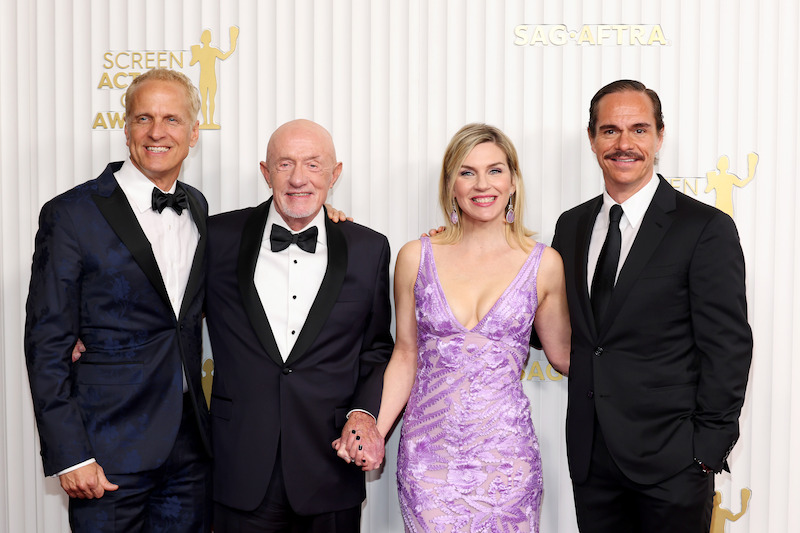 Patrick Fabian, Jonathan Banks, Rhea Seehorn and Tony Dalton at the 2023 Screen Actors Guild Awards in Los Angeles.