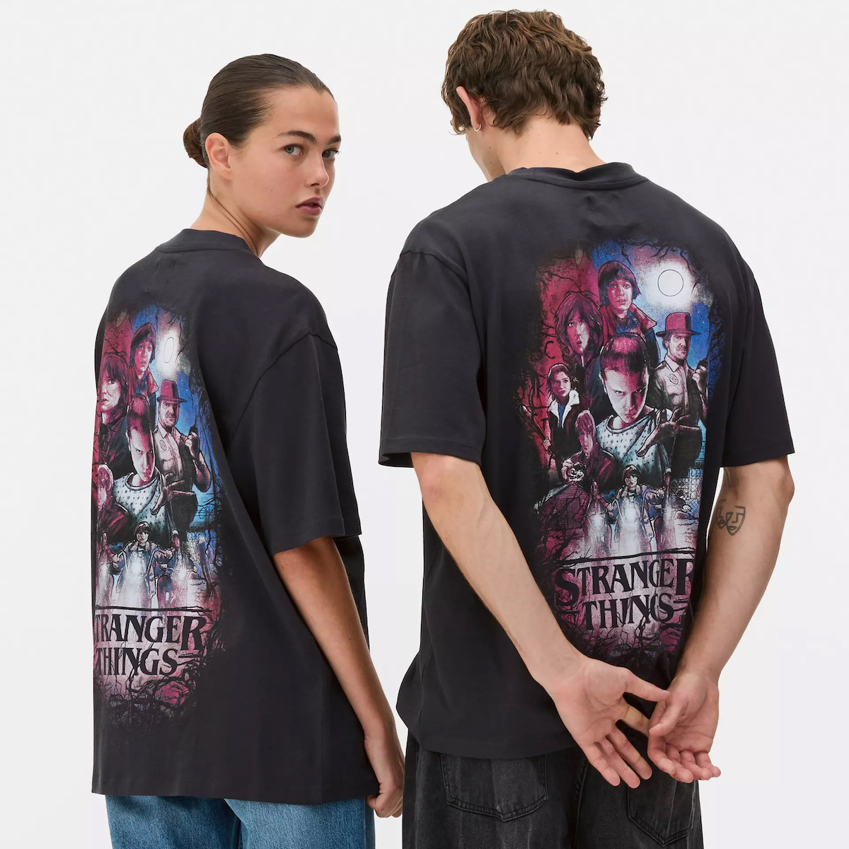 Models wear ‘Stranger Things’ x Primark T-shirts