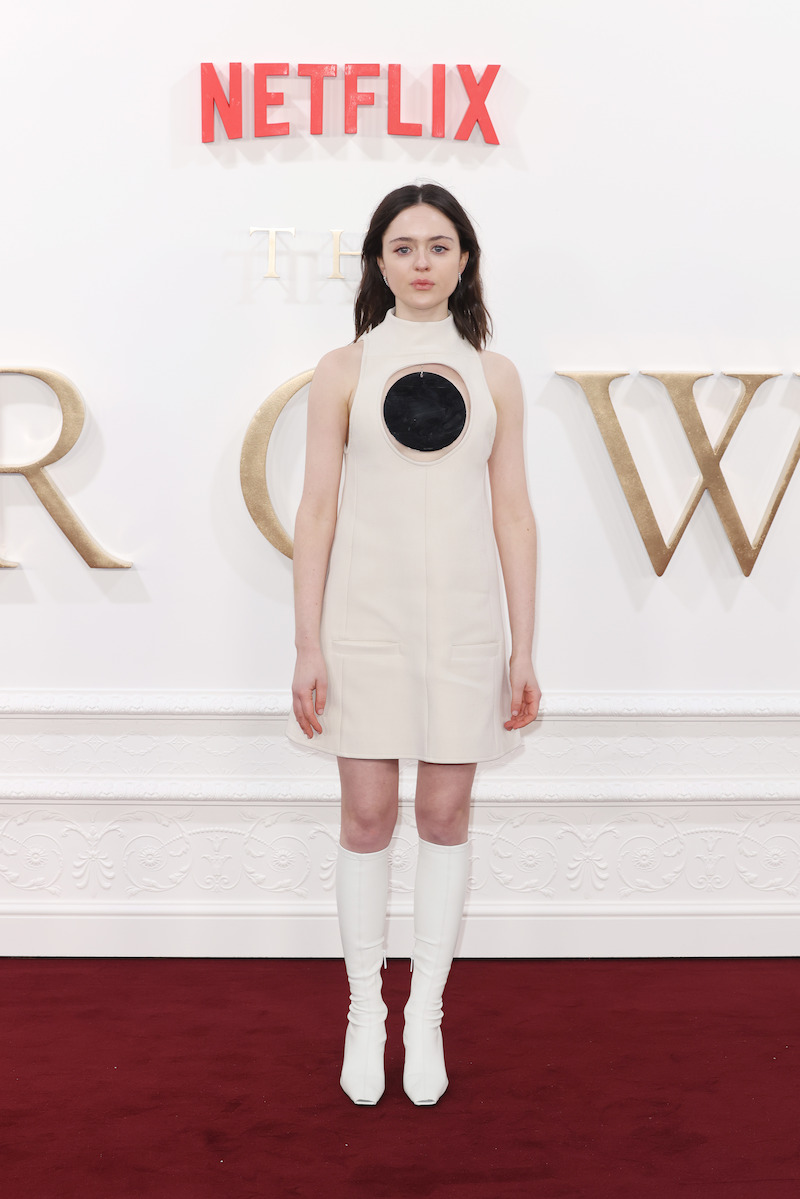 Viola Prettejohn attends The Crown finale celebration at The Royal Festival Hall.