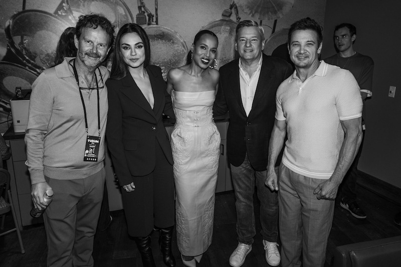 Ram Bergman, Mila Kunis, Kerry Washington, Ted Sarandos, and Jeremy Renner