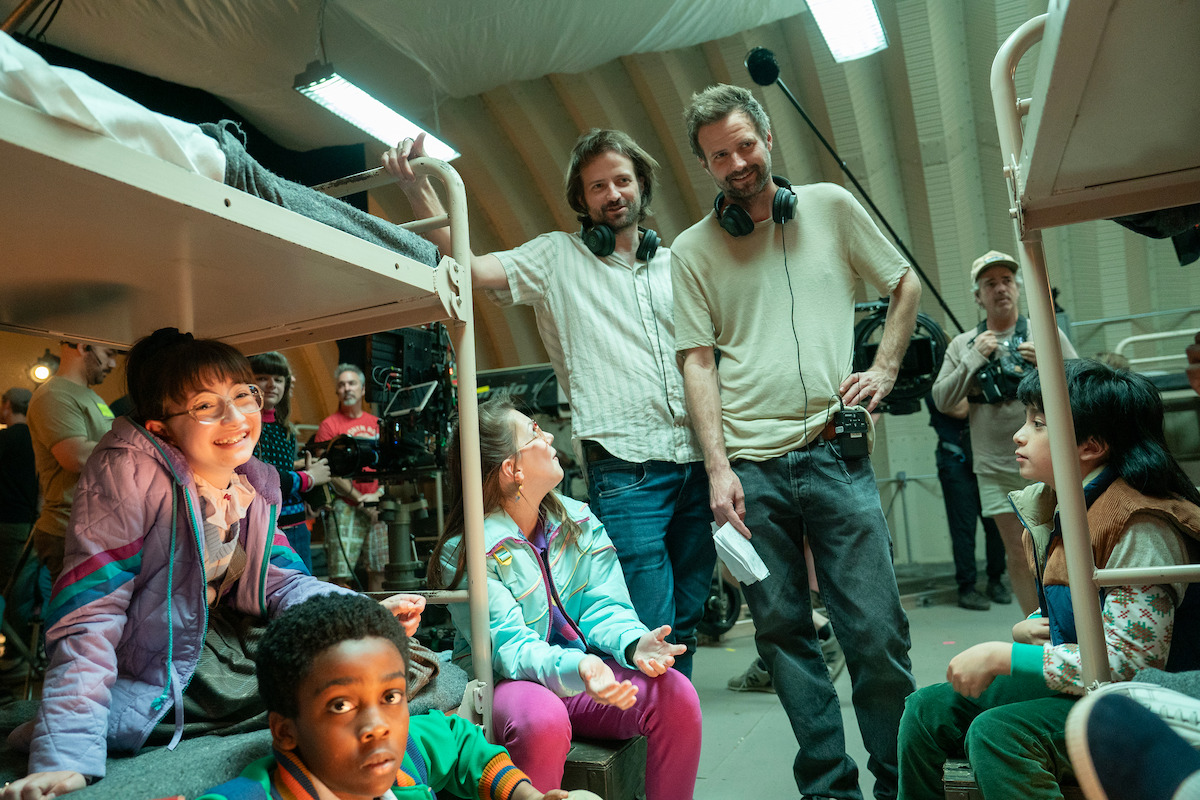 Ross Duffer and Matt Duffer behind the scenes of ‘Stranger Things 5’