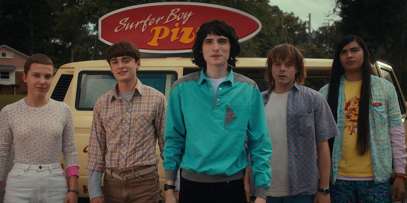 Brown as Eleven, Schnapp as Will, Wolfhard as Mike, Heaton as Jonathan and Franco as Argyle - See Over 100 Photos From ‘Stranger Things’ Season 4 Volume 2