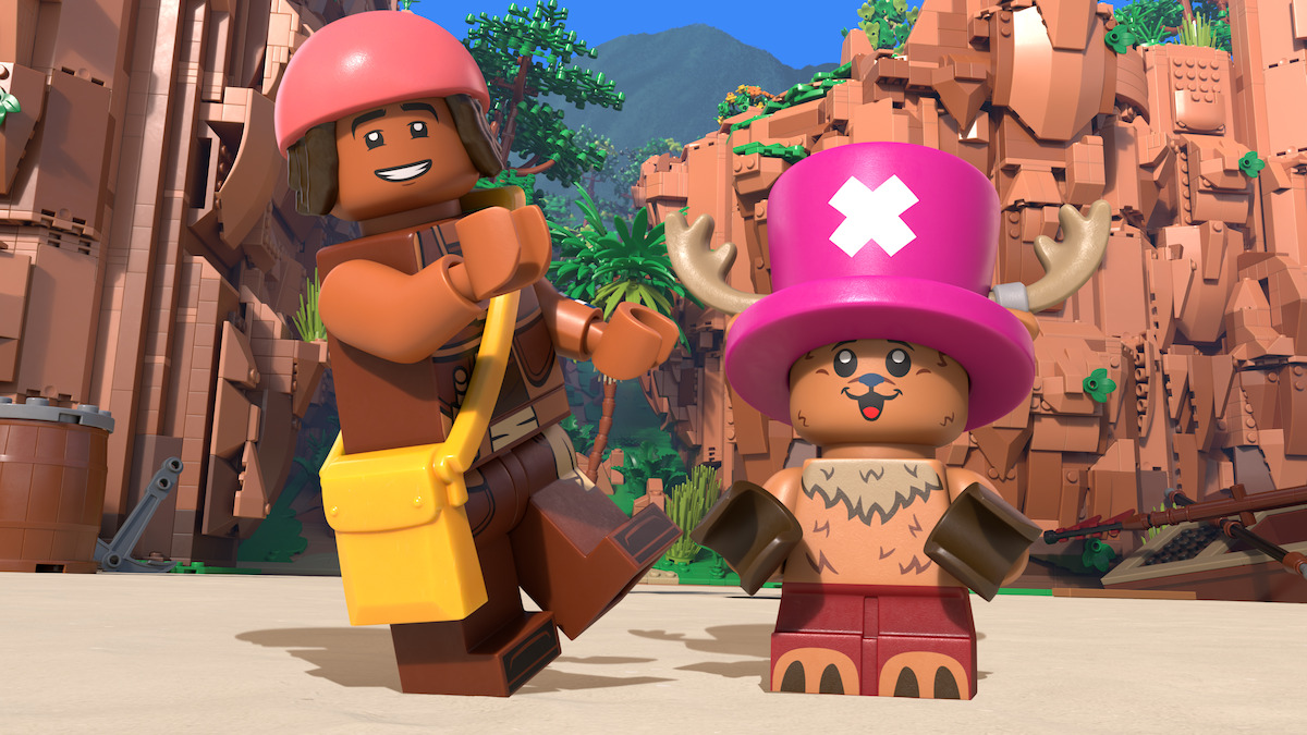 Usopp and Chopper in the animated 'ONE PIECE' LEGO special