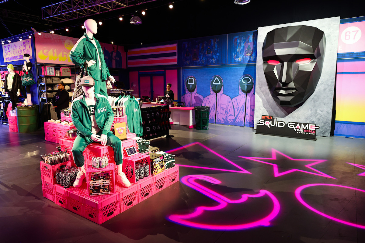 Merchandise shop at Squid Game: The Experience